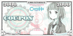GMOインターネット株式会社 ConoHa3000円分無料クーポン券